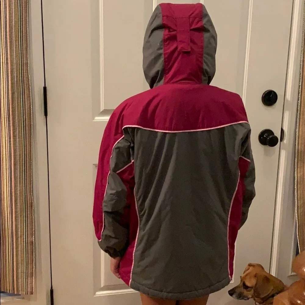 REI gray and pink winter jacket small size 8